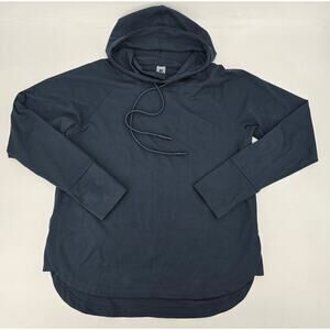Mono B Dark Blue-Grey Hooded Pullover Sweatshirt | Size L
